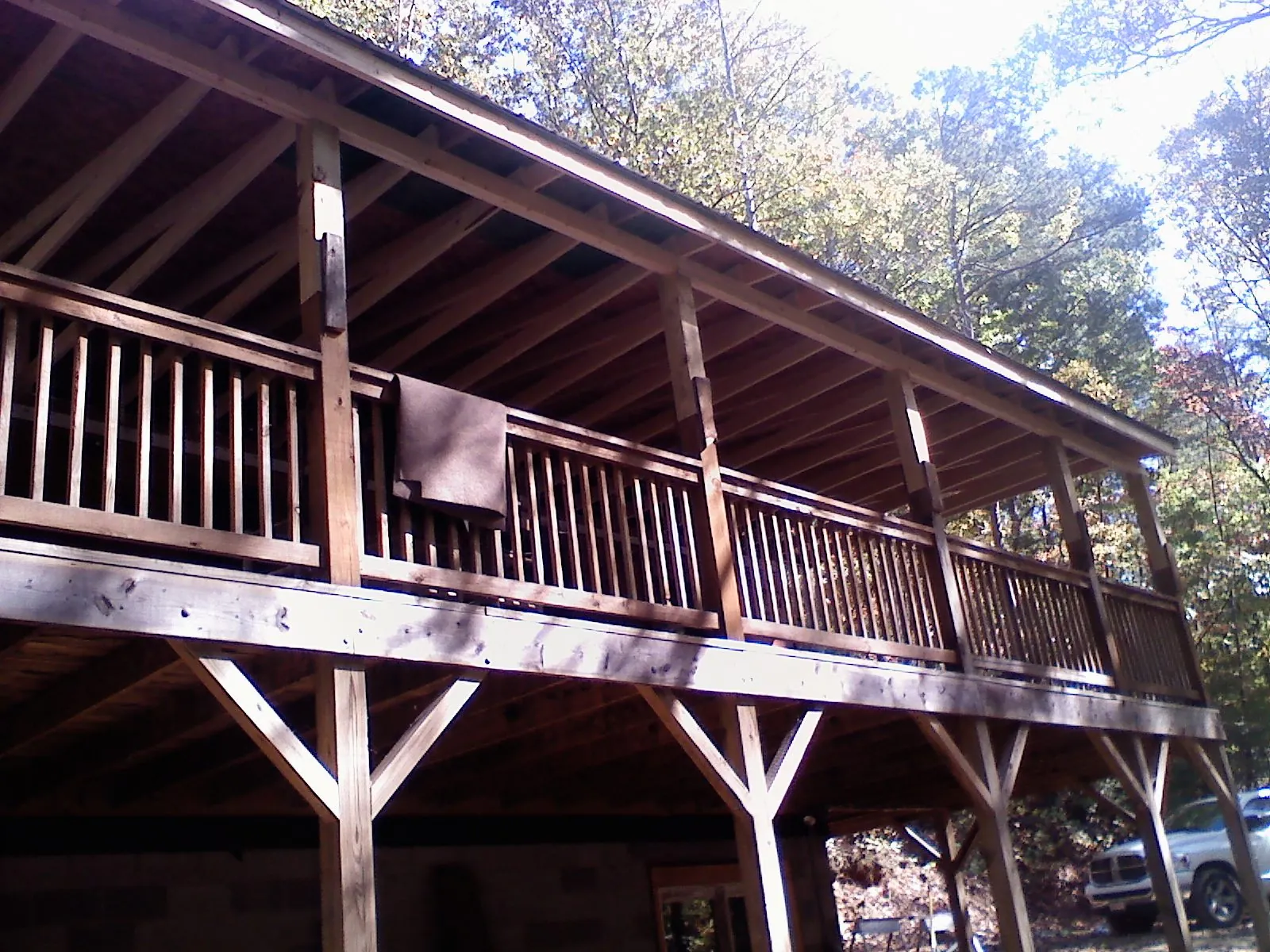 Timber framing under a new elevated porch and deck — Roof Leak Repair in Ocean Springs by Roofing Brothers